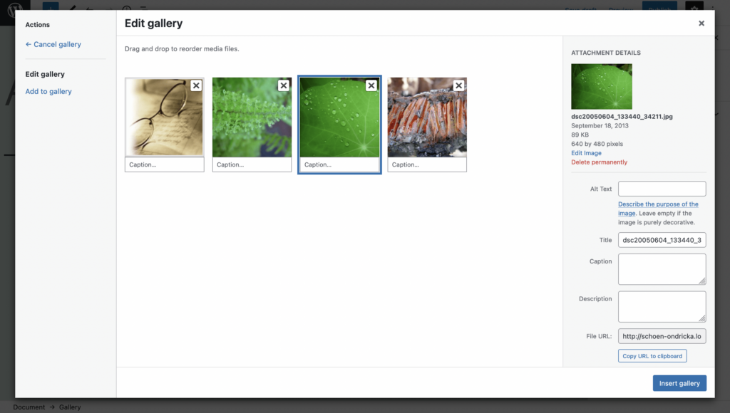 How to Create an Image Gallery with WordPress - Step 4