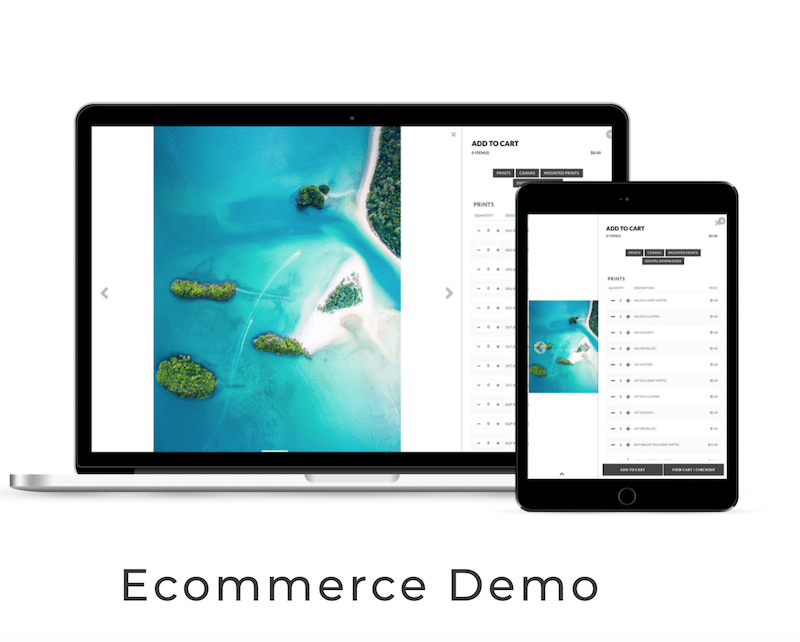 e-commerce demo - Source: NextGEN gallery