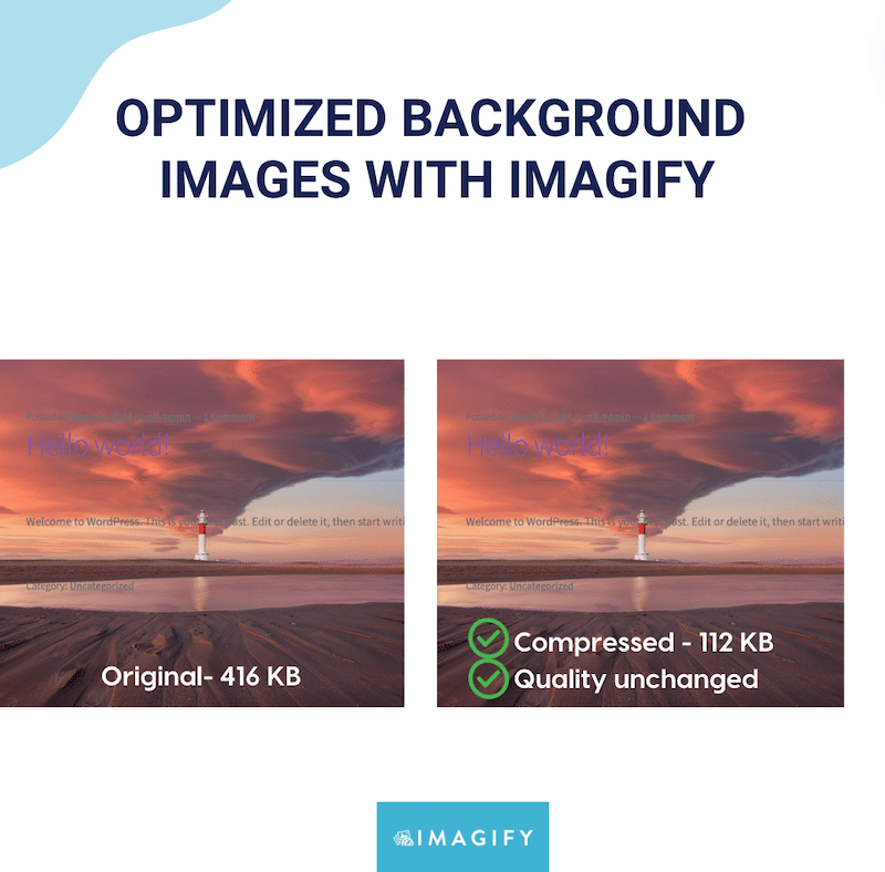 Compression and unaltered quality with Imagify  - Source: Imagify