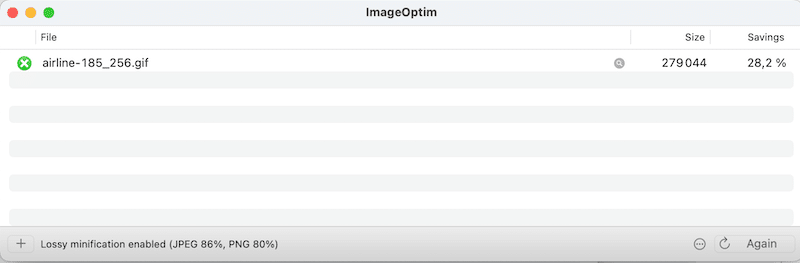 GIF Optimization results - Source: ImageOptim